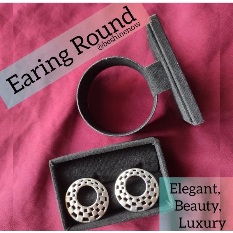 Anting Anting Perhiasan Wanita Bulat Earing Round