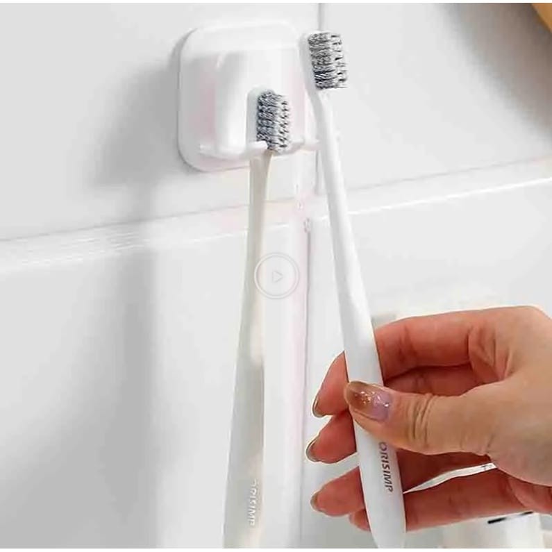 Gantungan Sikat Gigi Tempel Dinding / Holder ToothBrush Sikat Gigi White_Cell