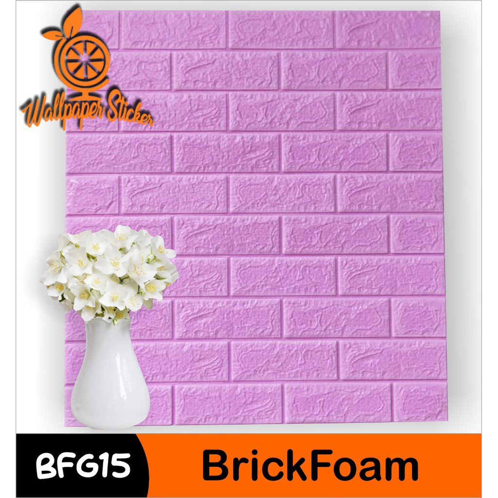 Wallpaper dinding 3D brickfoam modern  ukuran 38cm x 77CM Lapak wallpaper-PINK-MAGENTA-38X70CM