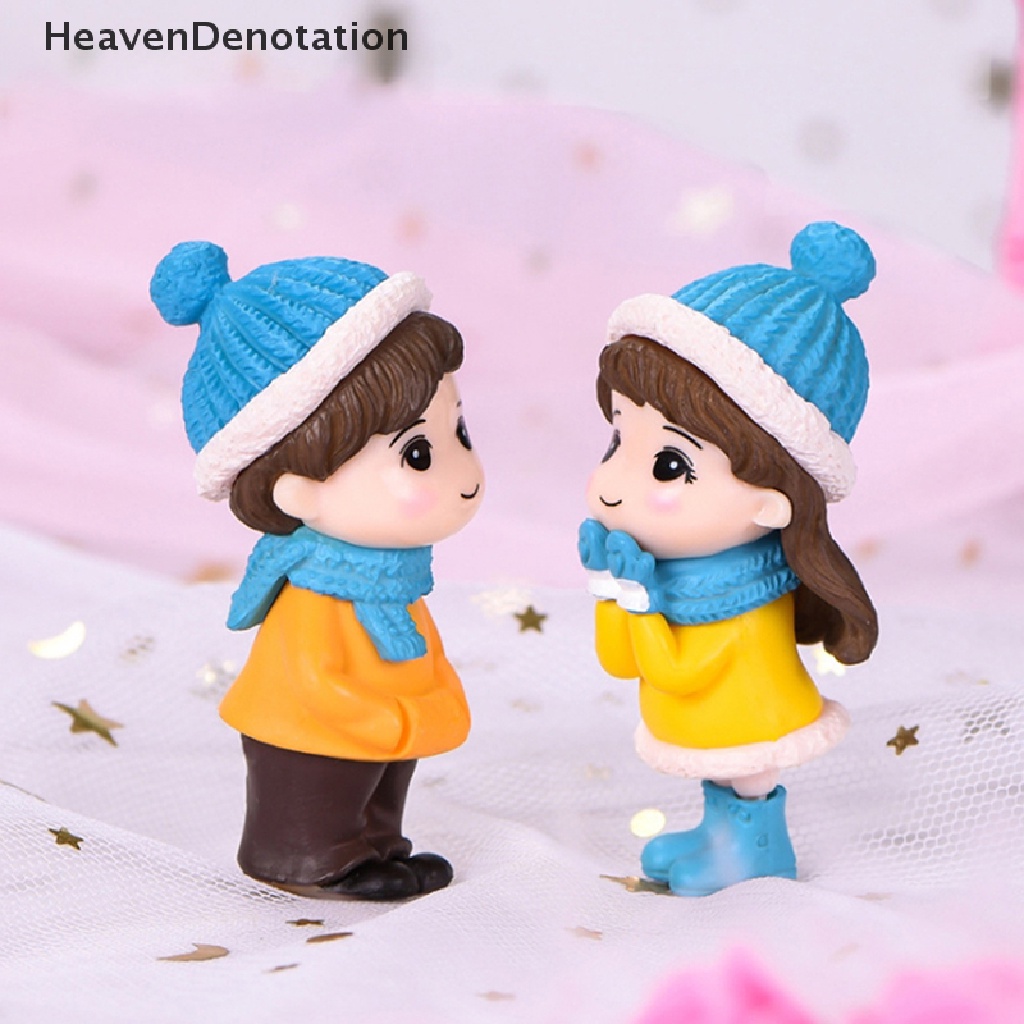 (Heavendenotation) 2pcs / Set Miniatur Pasangan Kekasih Untuk Dekorasi Micro Landscape / Fairy Garden