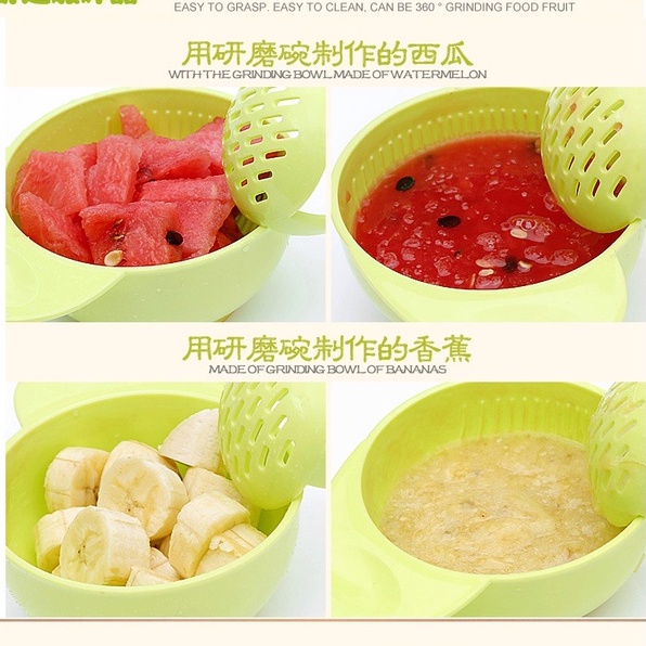 Paket penghalus makanan mpasi bayi mangkok grinder baby food maker parutan keju saringan baby food processor