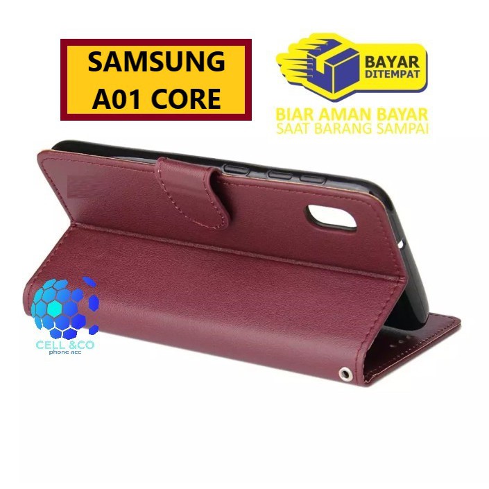 Flip cover SAMSUNG A01 CORE Flip case buka tutup kesing hp casing flip case leather wallet