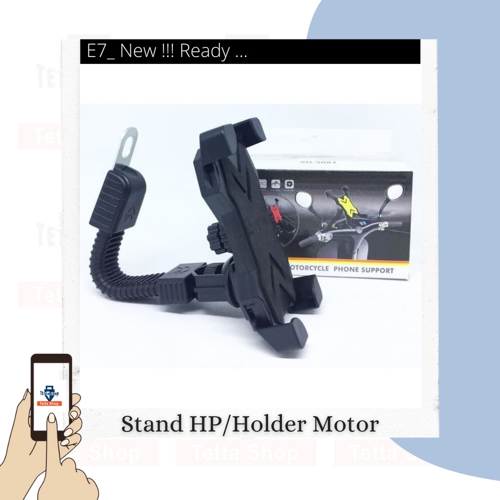 Stand HP di Motor Holder Model Robot Kuat Model Terbaru Lebih Aman dan Desain Keren Buat Motor