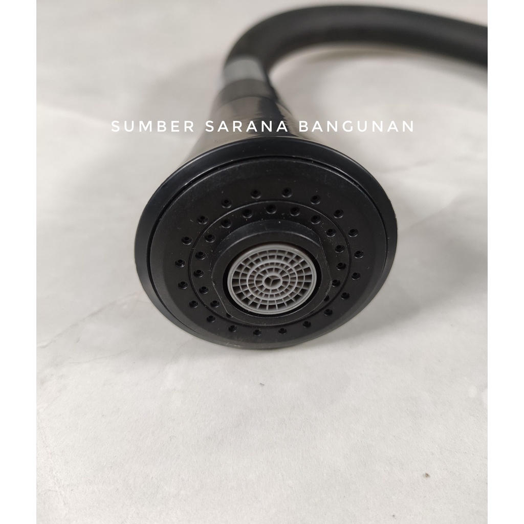 Kran Angsa Sink Hitam Flexibel / Kran Angsa Meja Flexibel Black 6003