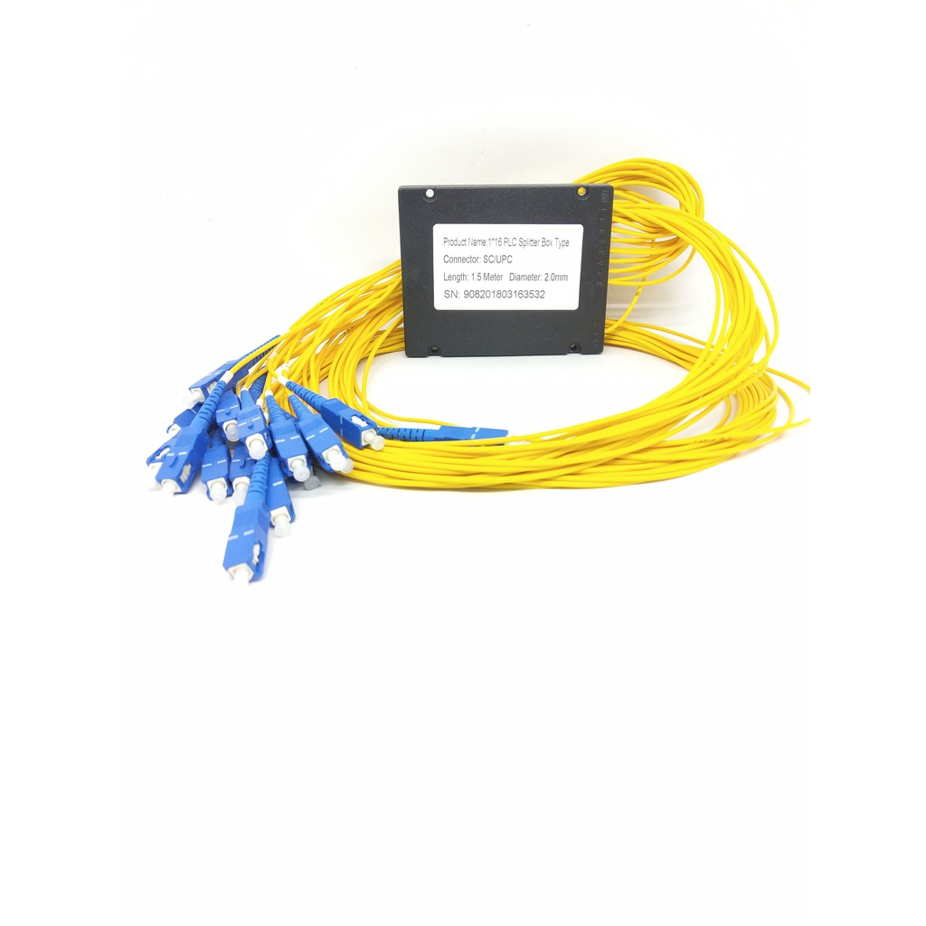 TERBARU Passive Splitter 1-16 Modular Besar SC UPC Fiber Optik