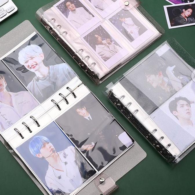 

Ready Bermutu Binder Transparan 6 Ring Binder A5 Bening Journal Notebook 25 Photo Sleeve