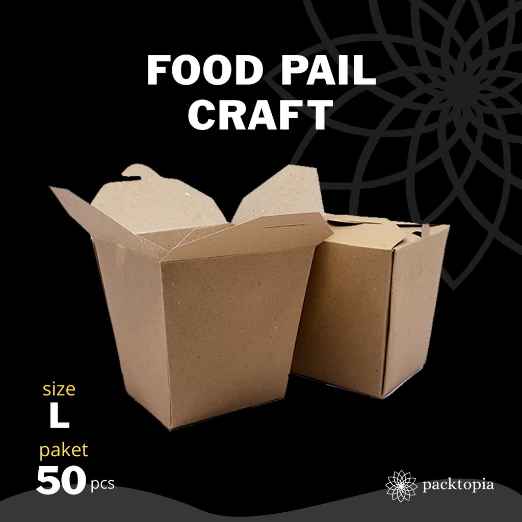 Jual Food Pail Box Craft Ukuran L Paket Pcs Kemasan Dus Rice Box