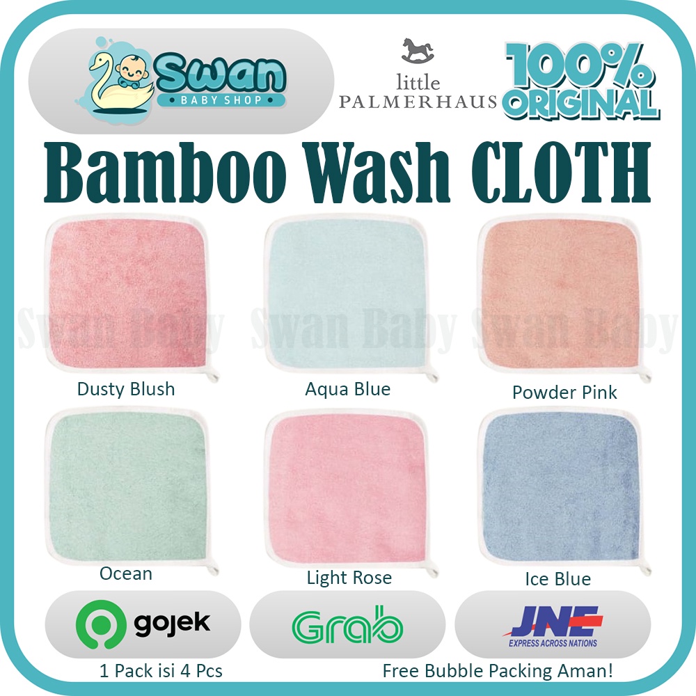 Little Palmerhaus Bam &amp; Boo Bamboo Washcloth 4pcs