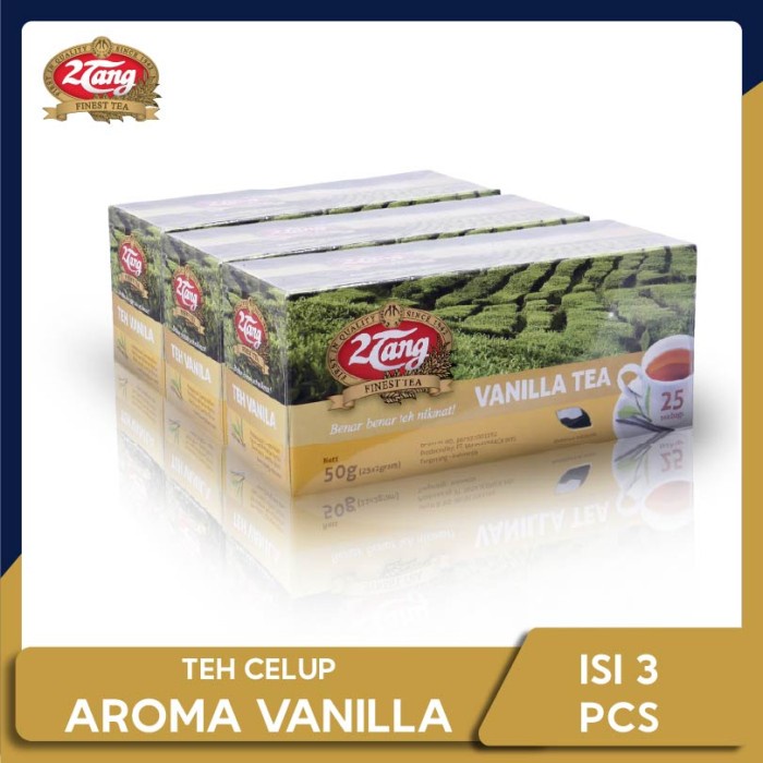 

TEH-DAUN- 2TANG VANILLA TEA TEH CELUP 3 BOX @25 KANTONG/ 2GR -DAUN-TEH.