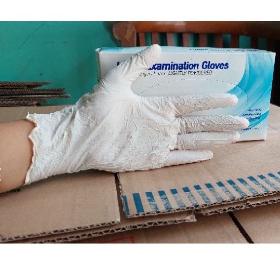 100pcs sarung tangan medis latek 100 pcs karet latex nitril nitrile handscoon handglove gloves exami