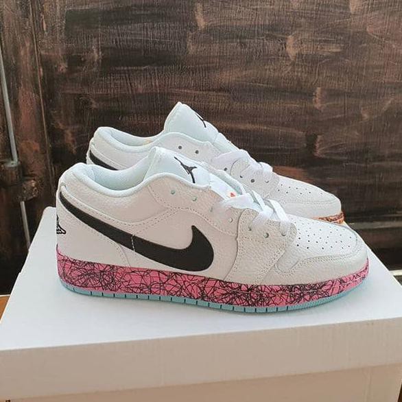 ✨ TERHEMAT SEPATU SNEAKERS KASUAL✨ NIKE AIR JORDAN 1 LOW MULTICOLOR MIDSOLE PREMIUM ,SEPATU PRIA