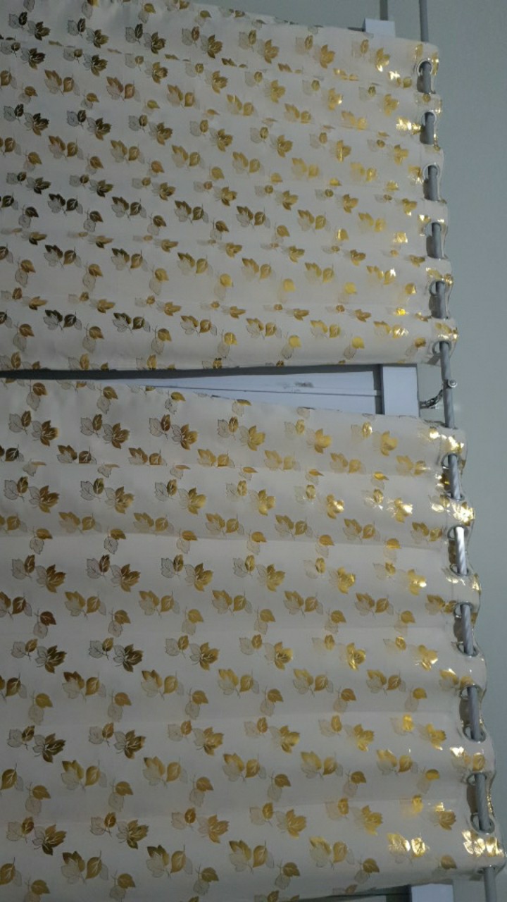 Gorden Jendela Blackout Print Emas Coklat 12 Semockring Silver 6 Gelembung Jende Pintu