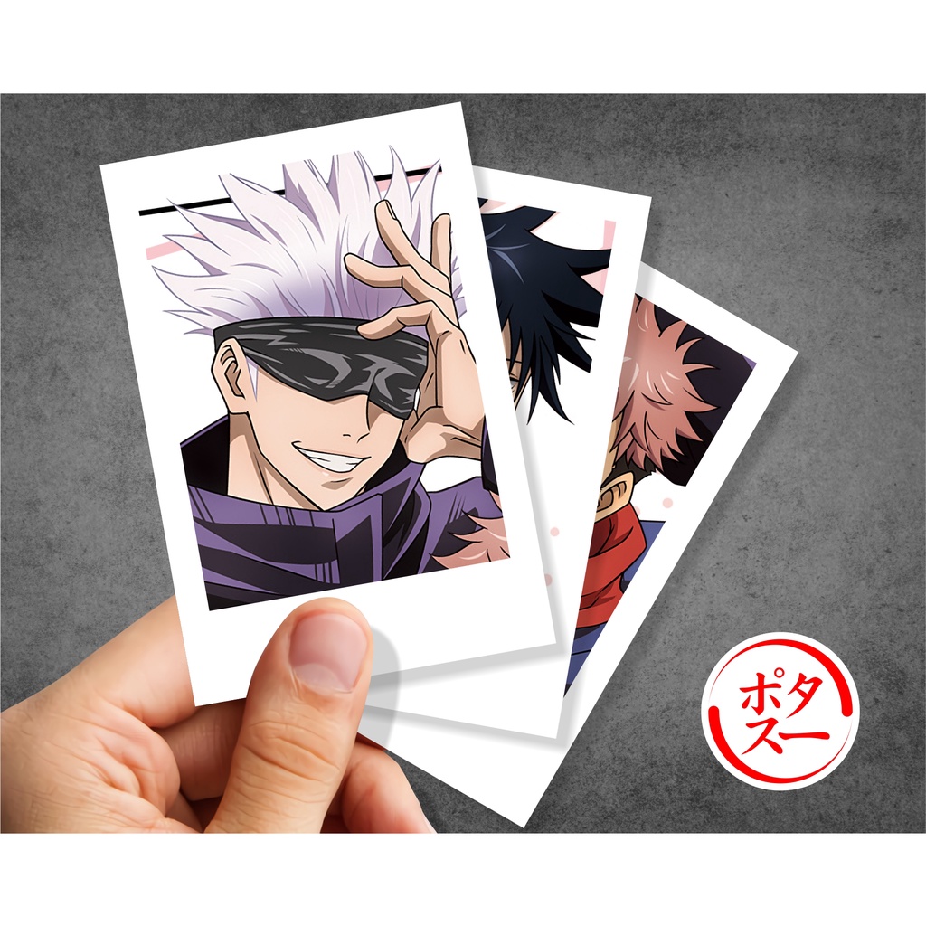 Koleksi Polaroid Anime Jujutsu Kaisen B - Itadori Fushiguro Kugisaki Gojo Sukuna Maki Inumaki Nanami Yuuta - Poster