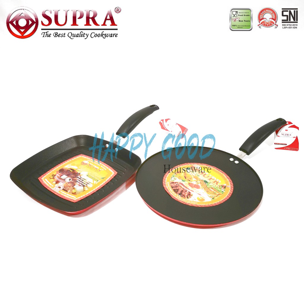 Jual Supra Cm Pemanggang Panggangan Segi Bulat Ceper Bbq Teflon Shopee Indonesia