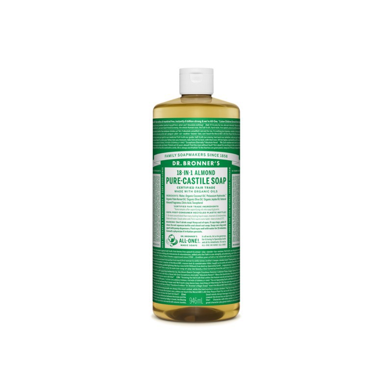 

Dr Bronners Almond Pure Castile Liquid Soap Dr. Bronner's 946ml