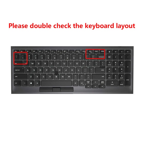 For 15.6 Inch Dell Latiude 5500 5501 L23 Soft Ultra-thin Silicone Laptop Keyboard Cover Protector