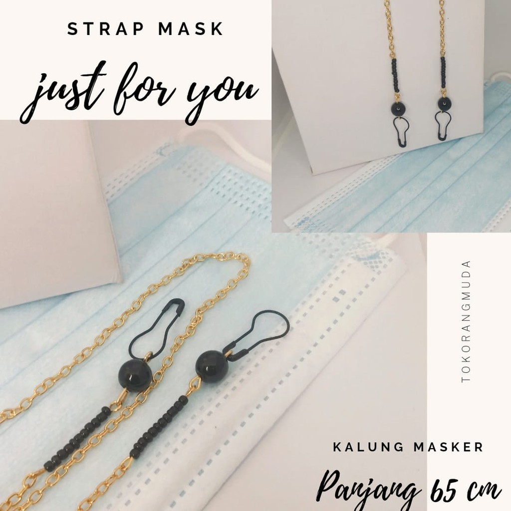 Kalung Masker Tali Masker - Strap Mask Rantai Gold Mote Strap Masker Fashion Aksesoris Kekinian