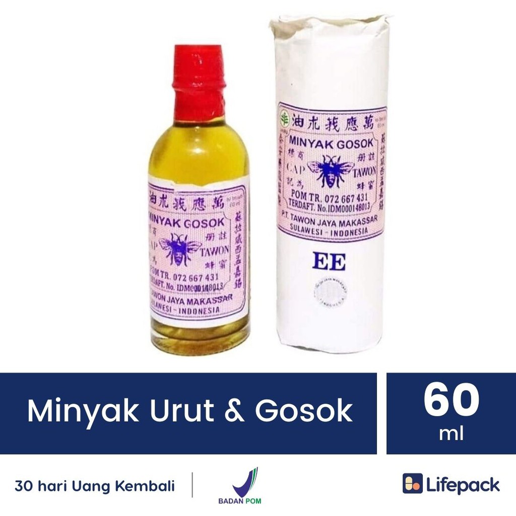 MINYAK CAP TAWON  - Obat Kulit Luka, Lebam, Pereda Nyeri, Gatal Akibat Serangga - LIFEPACK-EE 60 ML
