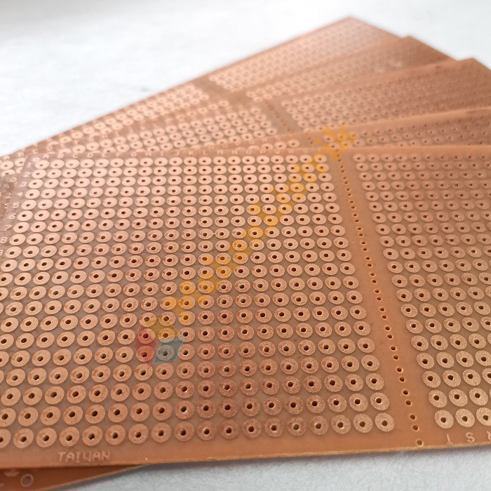 Papan PCB Titik Lobang Transistor 8,5 x 17cm PCB Titik TR