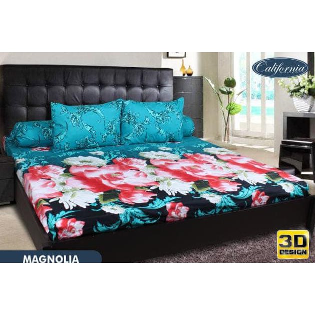 Sprei California, Sprei California Magnolia Single 120 No.3 Seprai Cempaka Putih Merah ,Indobilqis