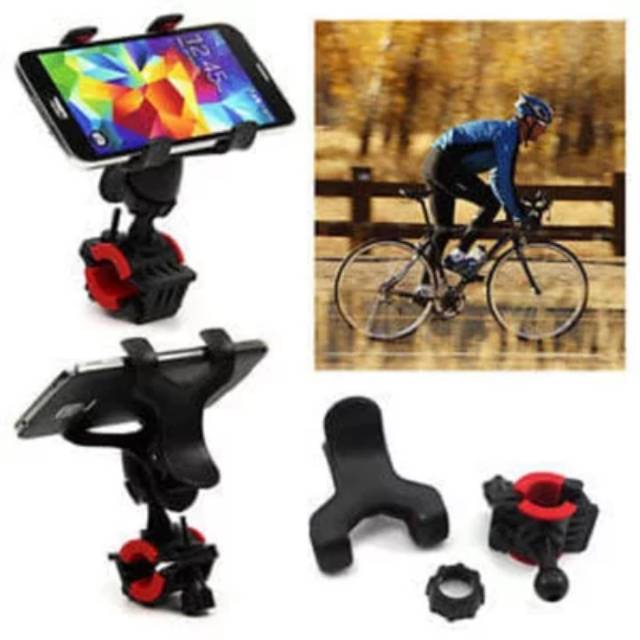 Holder Stang Sepeda Bicycle Phone Holder Jepit Flexible Grosir