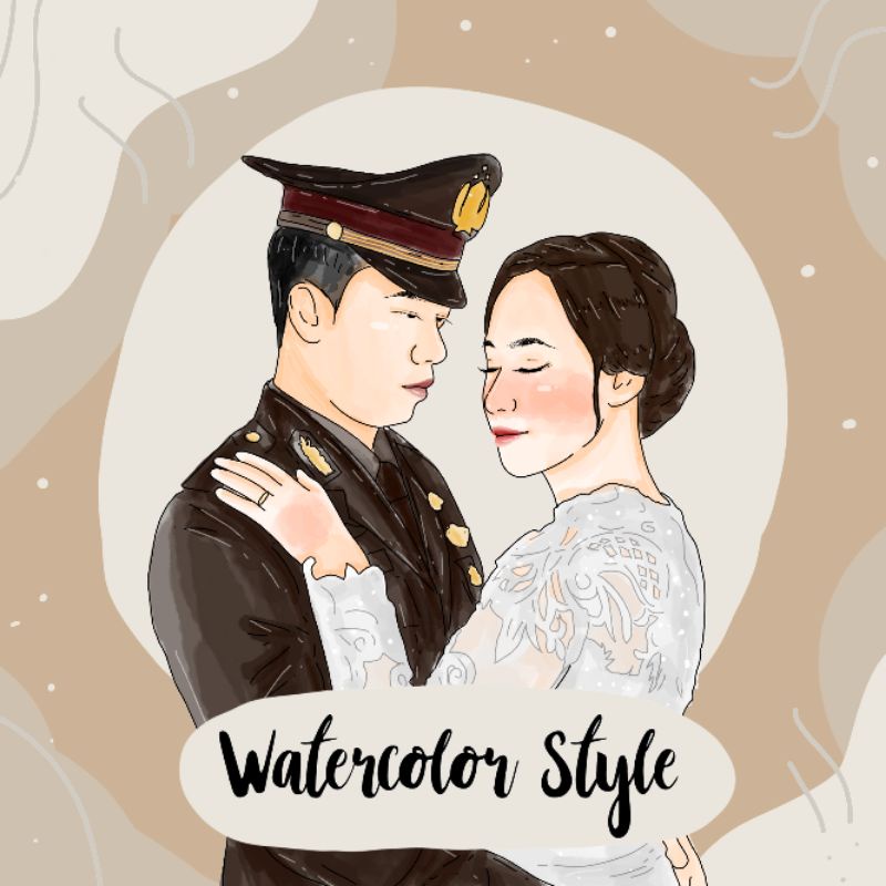 (SOFTFILE) WATERCOLOR STYLE / Vektor art wajah / karikatur / lukis wajah / ilustrasi wajah