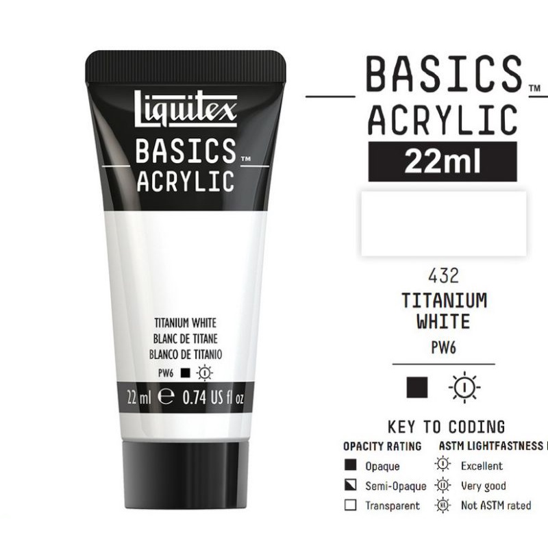 

LIQUITEX BASICS ACRYLIC 22 ML TITANIUM WHITE