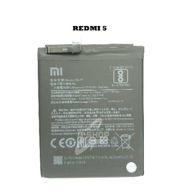 BATERAI / BATTERY / BATRE XIAOMI REDMI 5 / BN35 ORIGINAL