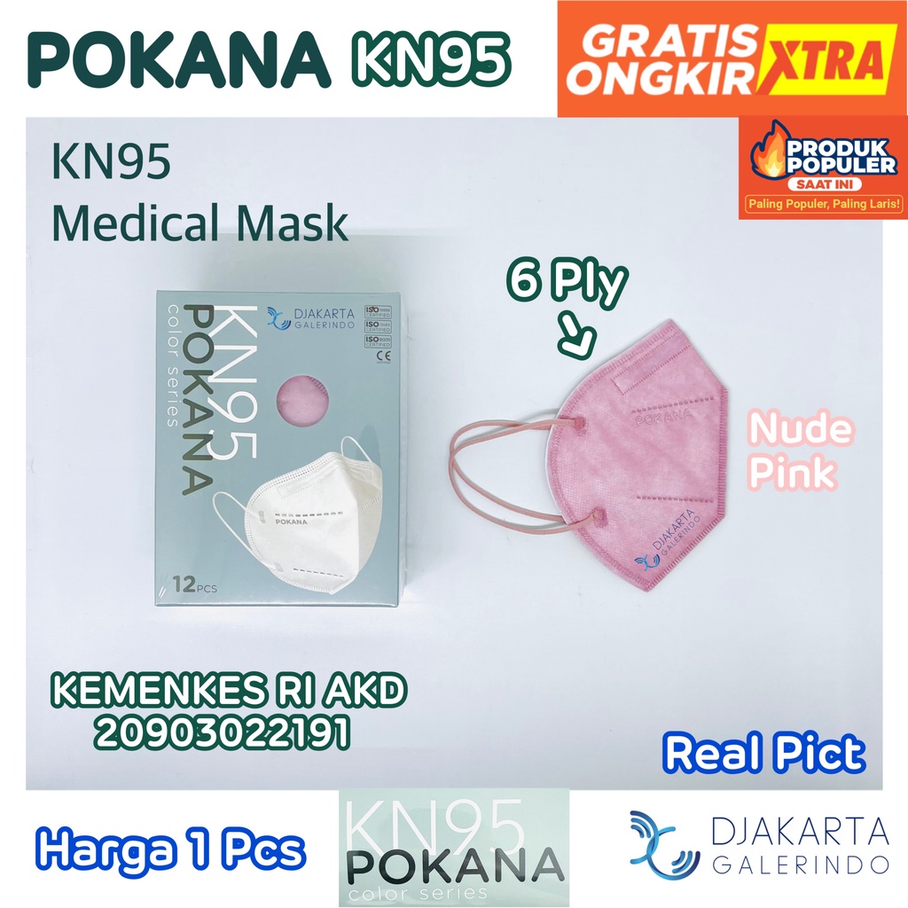 Masker POKANA KN95 6 Ply Medical Mask - Colour Series &amp; Fashion Series