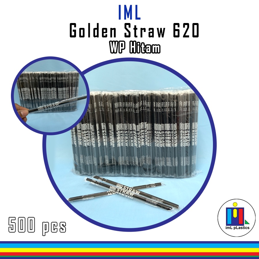 Sedotan Golden Straw 620 Bungkus Plastik Higienis - 500pcs