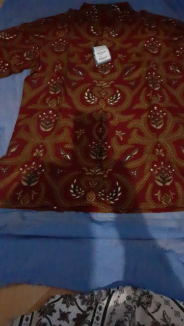 Arjuna Weda Kemeja Batik Pisang Bali 2 - Merah