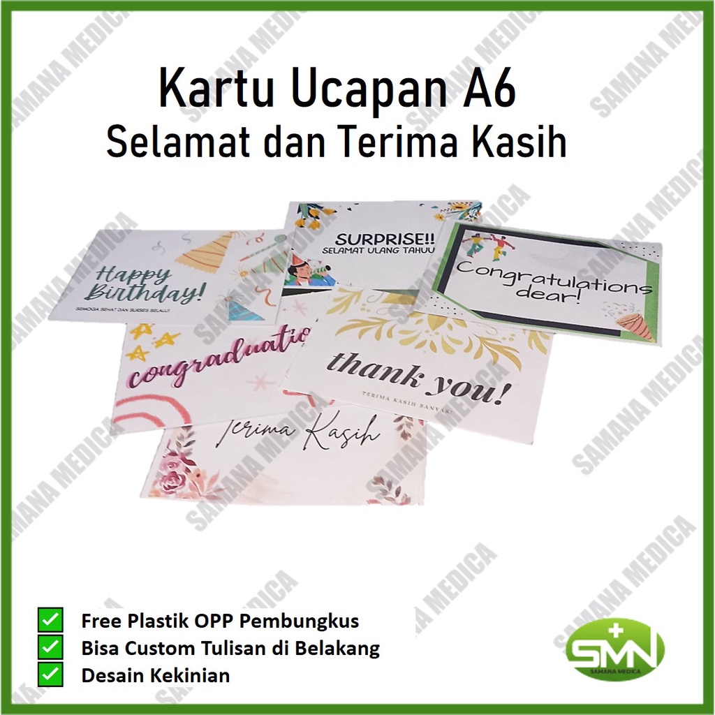 Kartu Ucapan PENGGANTIAN BARANG KURANG CACAT RUSAK Anniversary Selamat A6 Concorde Custom Tulisan