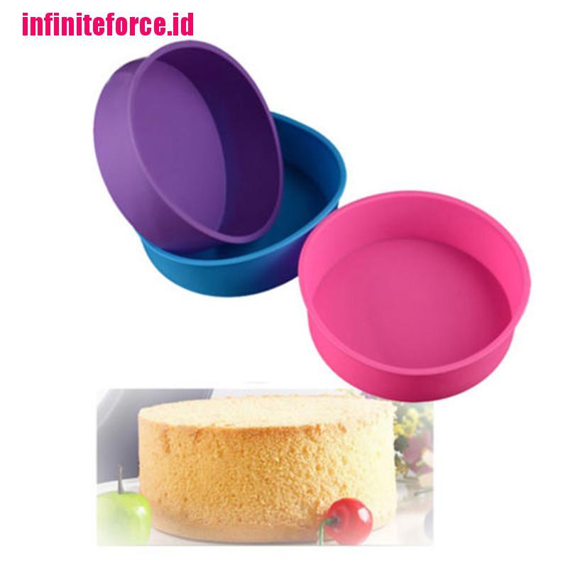 8 inch Silicone Mould Bakeware Round Cake Form Baking Pan color random