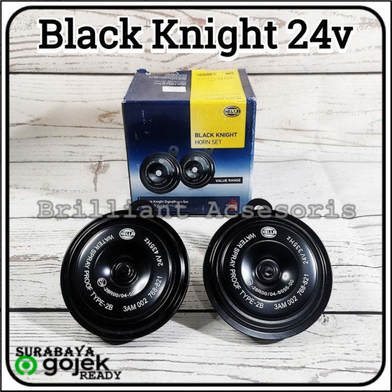 Klakson Dobel Disk - HELLA Black Knight Khusus 24v