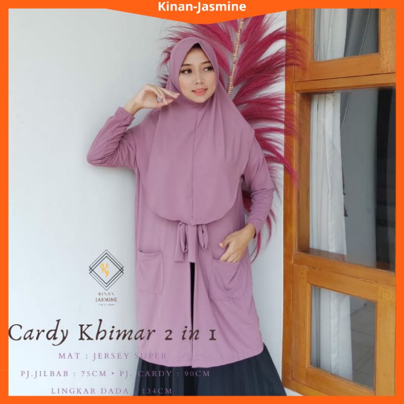 Hijab Jilbab Kerudung Instan Instant Jersey Kaos Premium  Super Cardy Lubang Lobang Tangan Lengan Ju