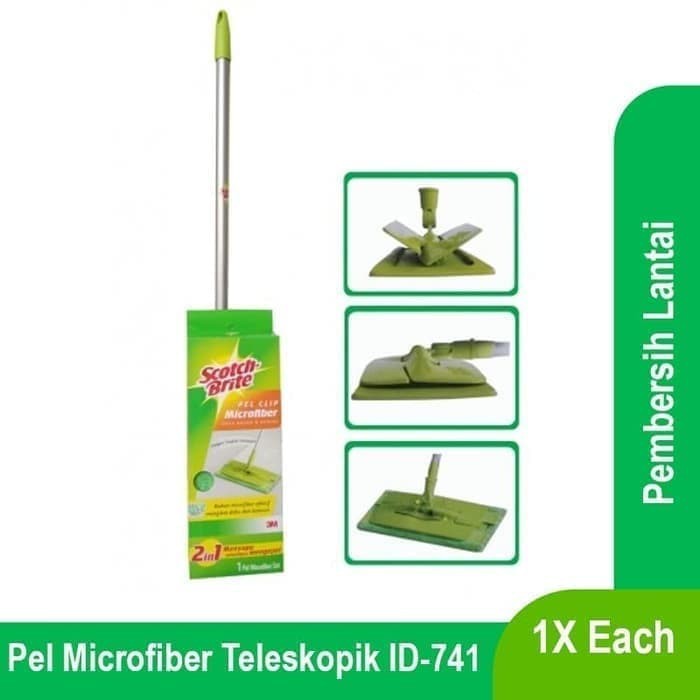 ALAT PEL PELAN SCOTCH BRITE PEL MICROFIBER TELESKOPIK ID-741 3M SCOTCH-BRITE