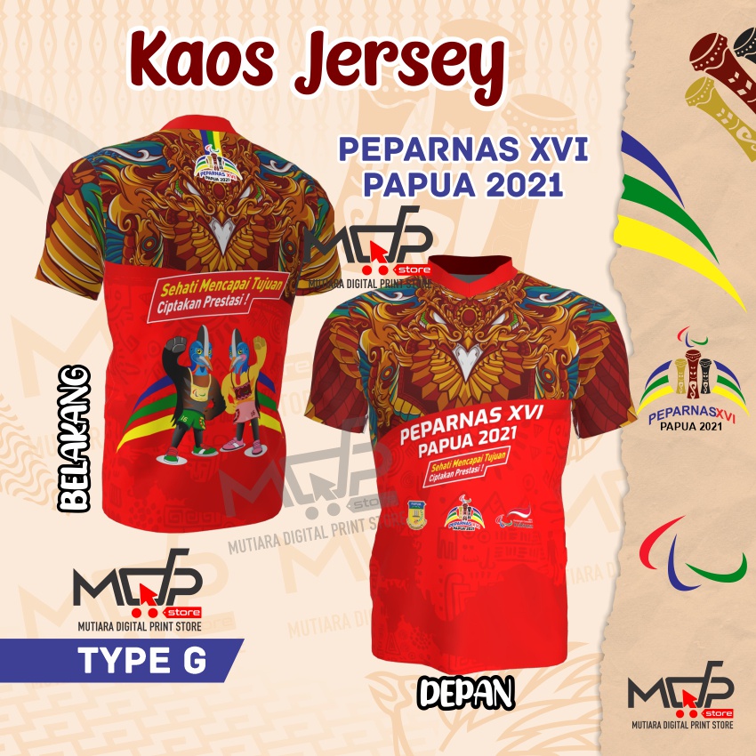 KAOS JERSEY PEPARNAS XVI PAPUA H PON PAPUA 2021 MDPRINSTRORE