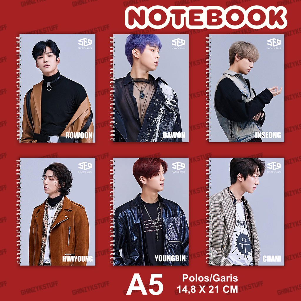 

Notebook KPOP Ukuran A5 14,6 cm x 21 cm SF9 Narcy Ssus