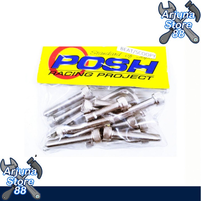 Baut Blok Mesin Cvt Beat Dan Scoopy Karbu 1 Set Kunci L