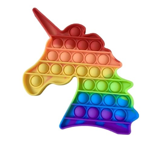 Pop It Mainan Anak Pop It Fidget Push Toy Push Rainbow Penghilang Stress Tiktok / Unicorn Galaxy Ice Cream Love / Multicolor Warna - Warni Bubble Kids / Mainan Anak Kekinian PopIt Squeeze Game Rainbow Unicorn / Silicon Tebal Murah Termurah Grosir-UNICORN RAINBOW