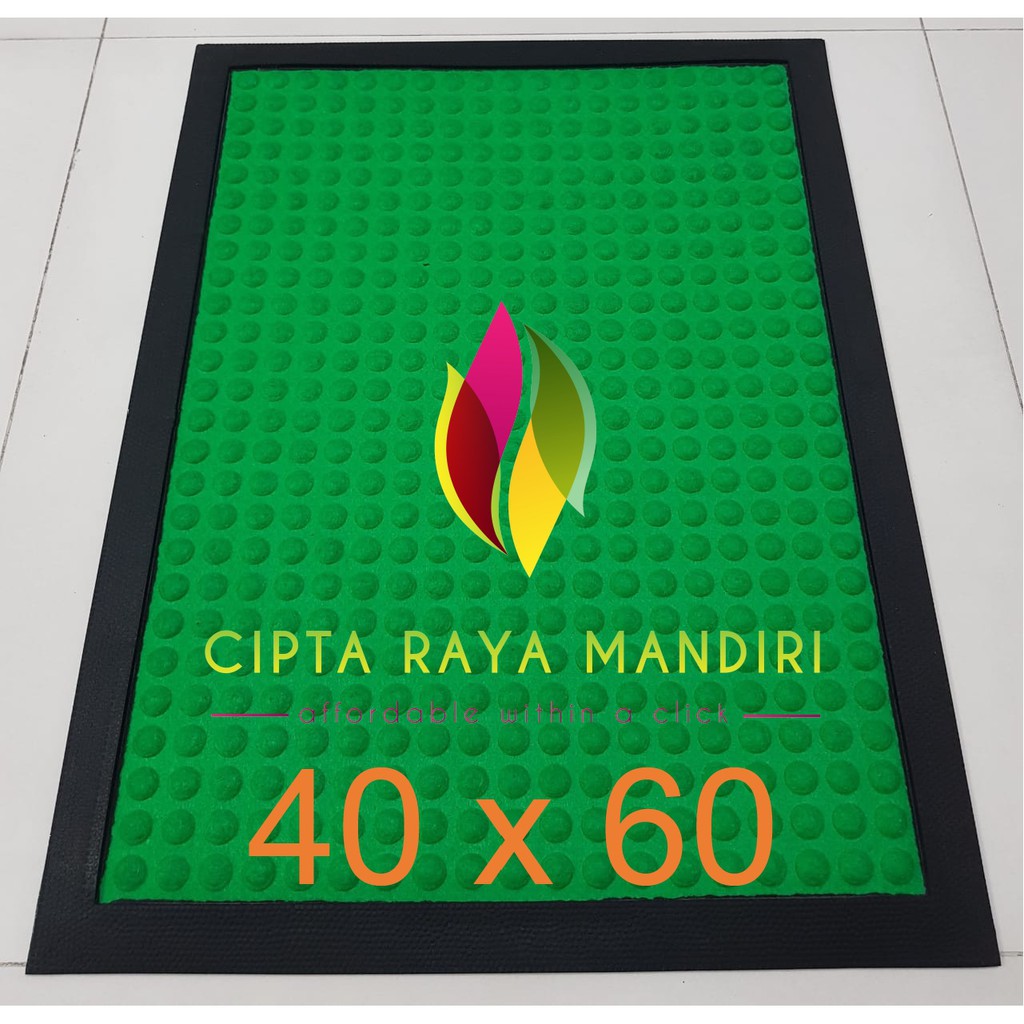 Keset Karet Karpet Lantai Bludru Anti Slip 40 x 60 - RCM