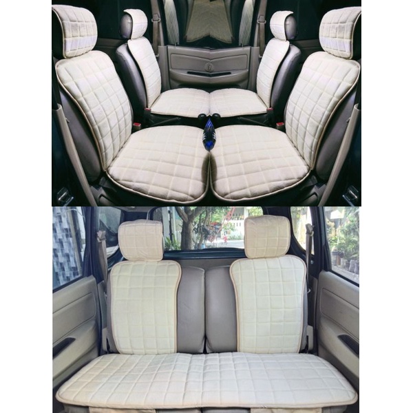 ALAS DUDUK JOK MOBIL COVER JOK MOBIL BAHAN BLUDRU FULSET ALAS + SANDARAN DAN COVER HEADREST