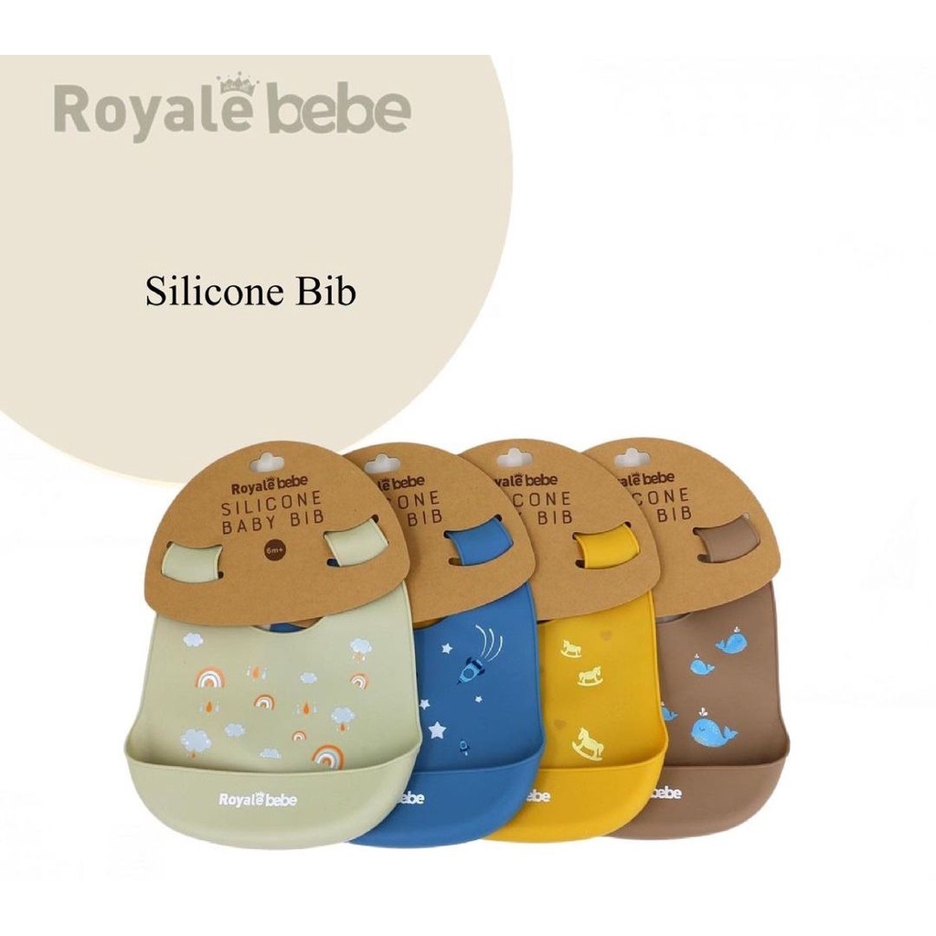 Royale Bebe Silicone Bib (celemek makan bayi)/Slaber bayi