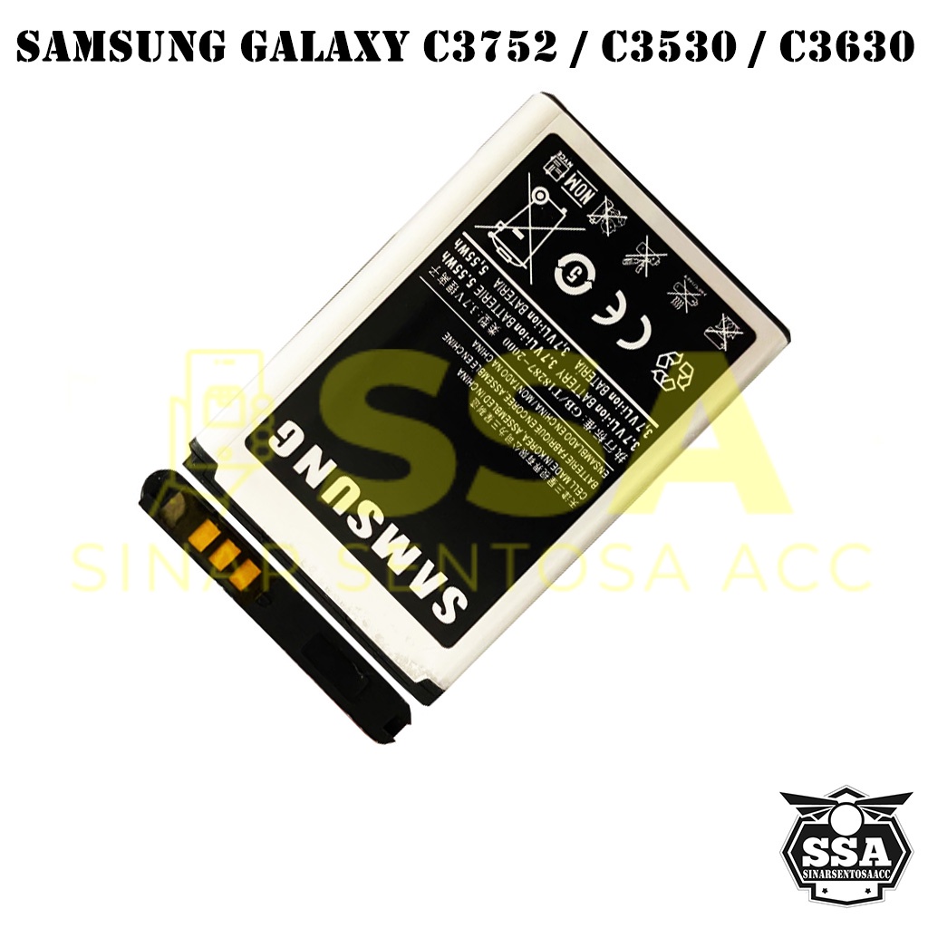 Baterai Original OEM Samsung Galaxy C3752 C3530 C3630 C3528 C3230 C3630C AB483450VU HP Ori Battery Batrai Batre Batu Batere GARANSI AWET MURAH