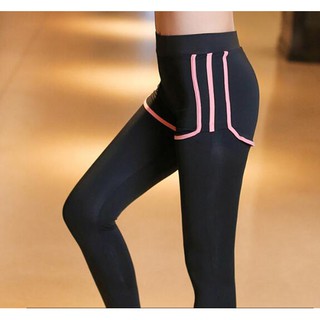  Celana  Legging Panjang  Wanita  2 In 1 untuk Lari Yoga  