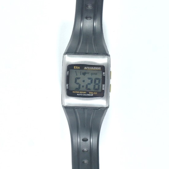 Jam Tangan Pria Wanita Unisex Jam Tangan Digital Warna Hitam ESA 532