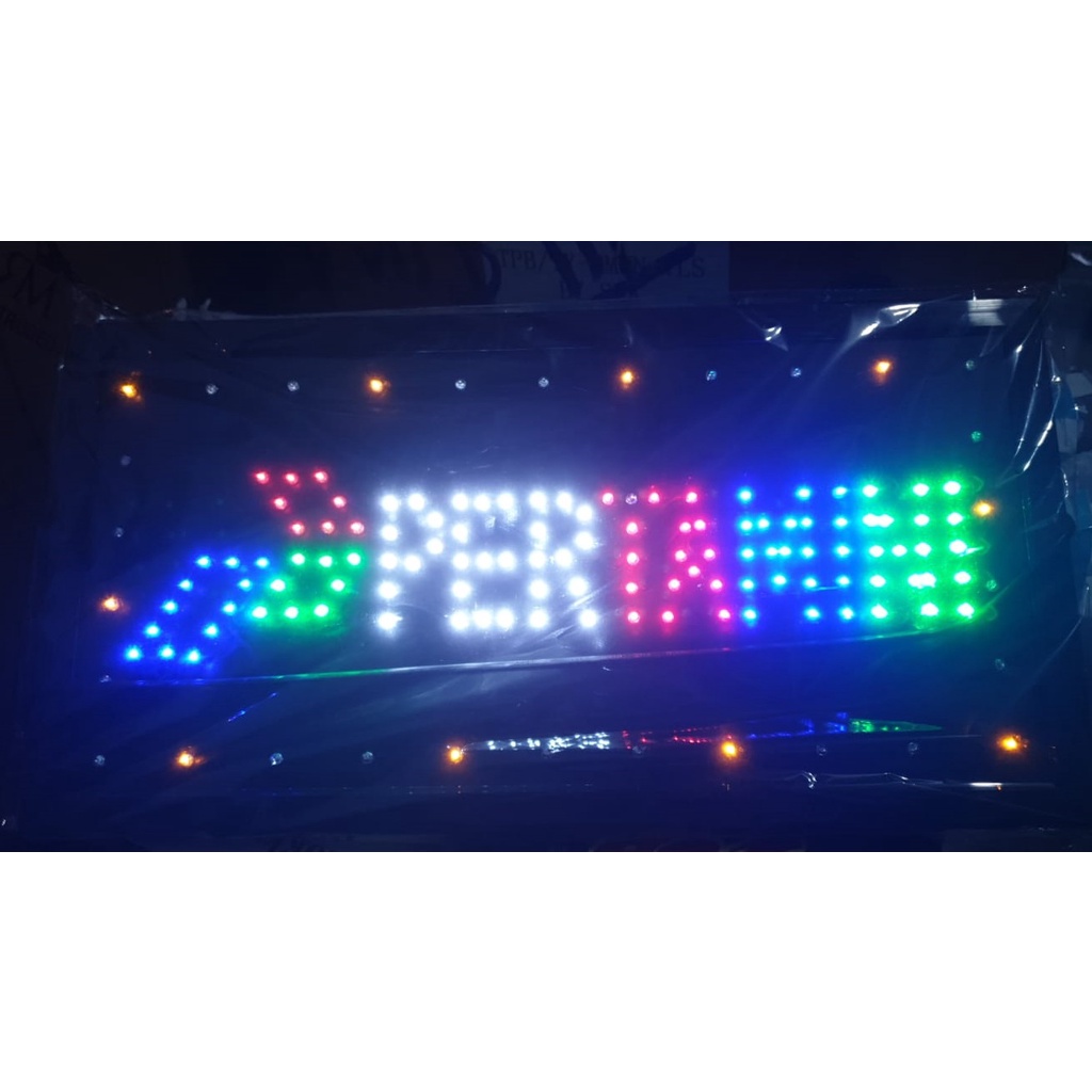 Lampu Led Tulisan kedip Logo iklan Pertamini bensin