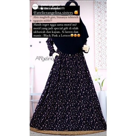 Bella Sarah Dress by Atelier Angelina Mei Juni 2022 A Letters Black Pink size M