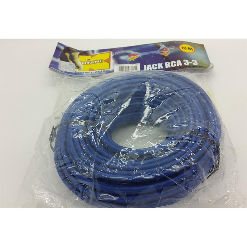 Kabel RCA 3 K 3 Male Merk KITANI ( Cable RCA ) Panjang 10m