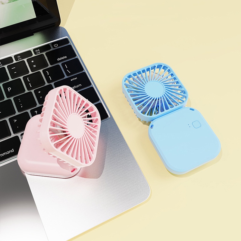 Kipas Angin Lipat Mini Portable Multifungsi 3 Kecepatan Dengan Port Charger USB Mini Fan